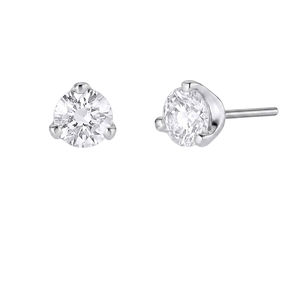 Gold Prong Gem End - 18K Faceted Gem Threadless/Threaded End - piercing - zone.com