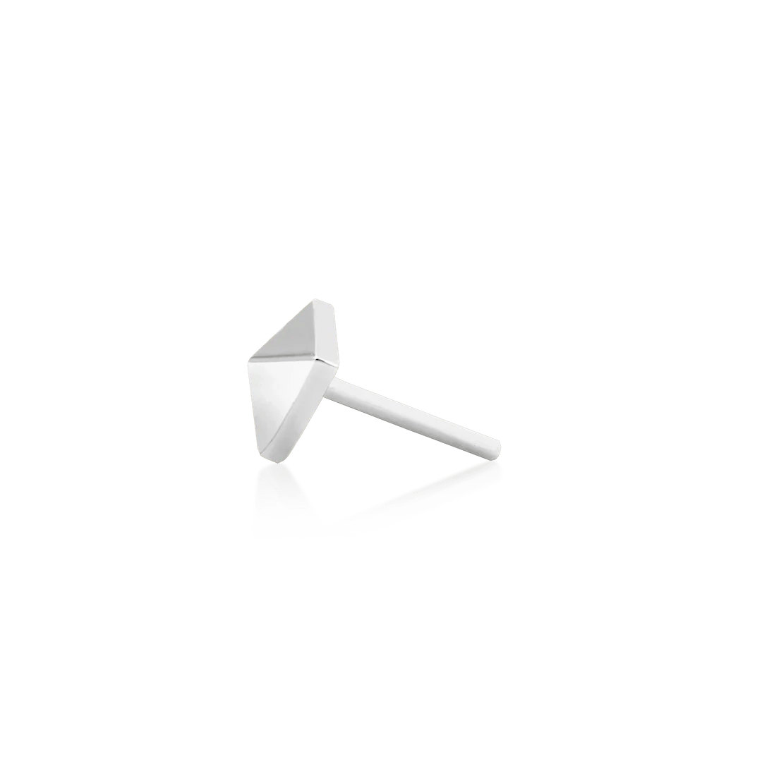 Gold Pyramid – 14K Gold Threadless End - piercing - zone.com