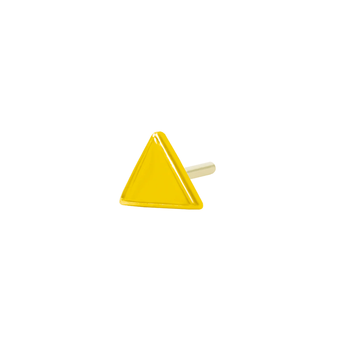 Gold Triangle – 14K Gold Threadless End - piercing - zone.com