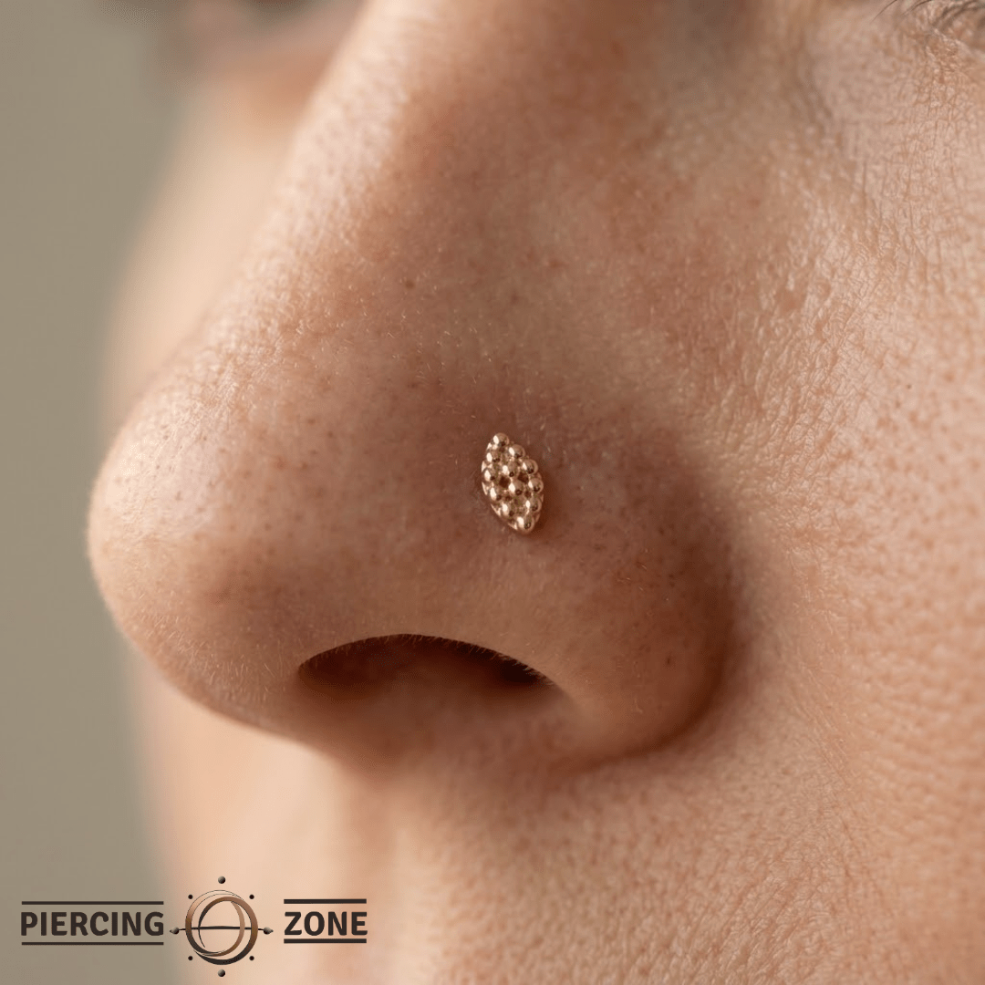 Goldblooded – Marquise Cut – 14K Gold Threadless End - piercing - zone.com