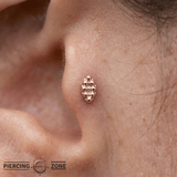 Goldblooded – Marquise Cut – 14K Gold Threadless End - piercing - zone.com