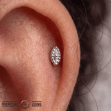 Goldblooded – Marquise Cut – 14K Gold Threadless End - piercing - zone.com