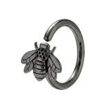 Golden Bee - 14K Gold Bee Fixed Bead Ring - piercing - zone.com