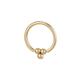 Golden Cluster - 14K Gold Bead Fixed Bead Ring - piercing - zone.com