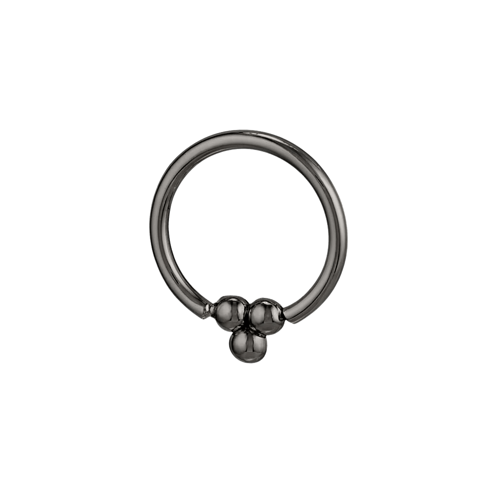 Golden Cluster - 14K Gold Bead Fixed Bead Ring - piercing - zone.com