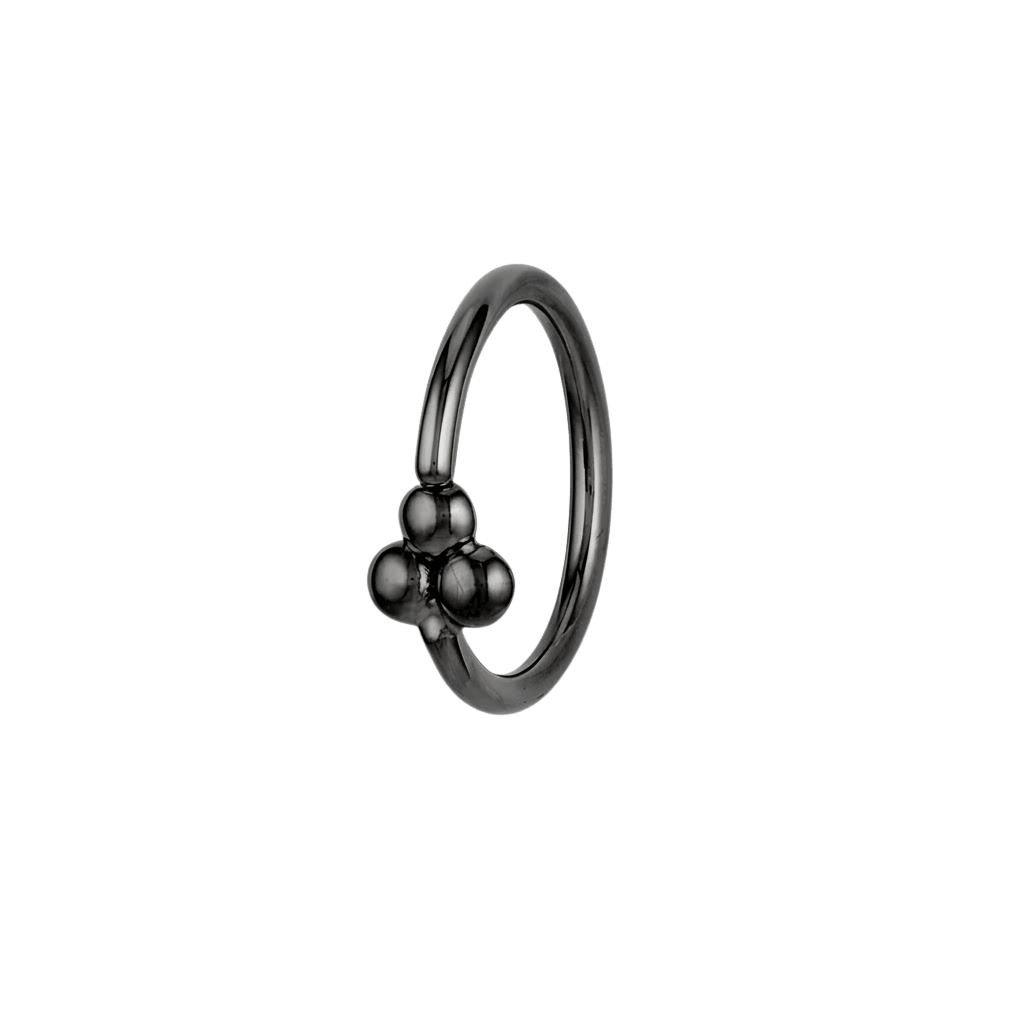 Golden Cluster - 14K Gold Bead Fixed Bead Ring - piercing - zone.com