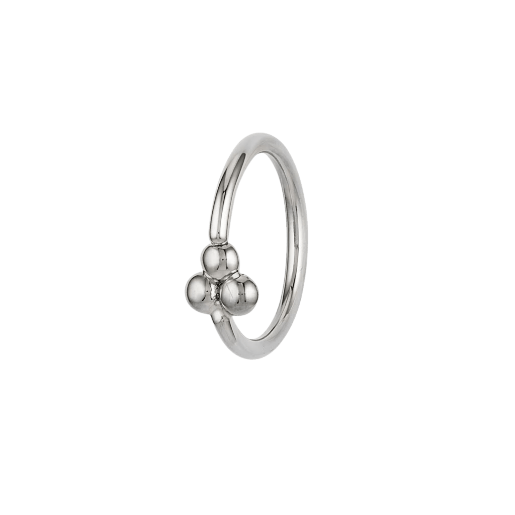 Golden Cluster - 14K Gold Bead Fixed Bead Ring - piercing - zone.com