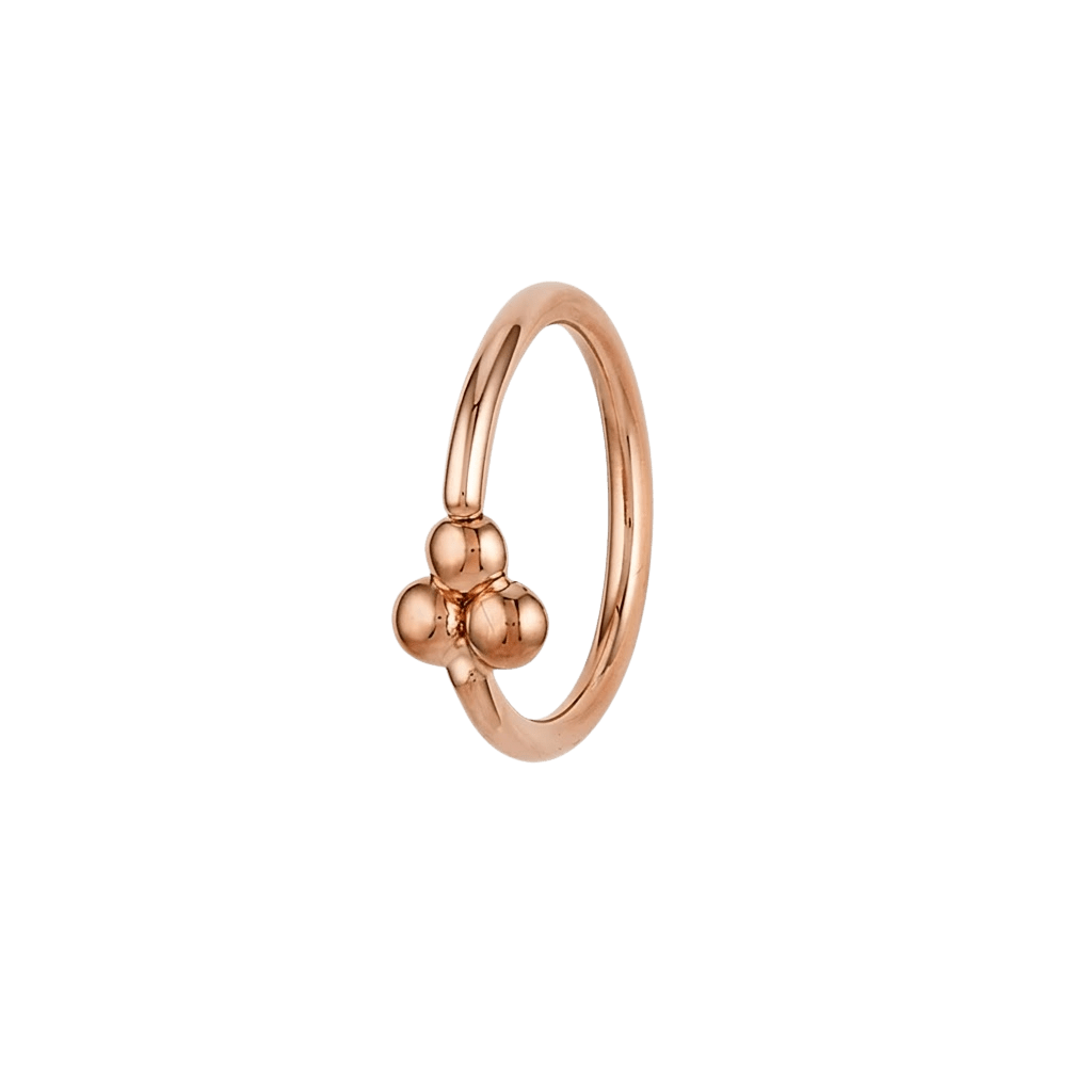 Golden Cluster - 14K Gold Bead Fixed Bead Ring - piercing - zone.com