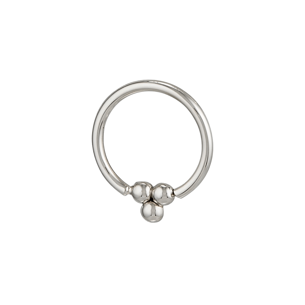 Golden Cluster - 14K Gold Bead Fixed Bead Ring - piercing - zone.com