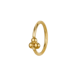 Golden Cluster - 14K Gold Bead Fixed Bead Ring - piercing - zone.com