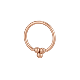 Golden Cluster - 14K Gold Bead Fixed Bead Ring - piercing - zone.com