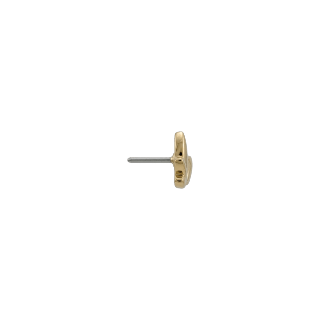 Golden Fan End - 18K Gold Threadless/Threaded End - piercing - zone.com