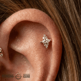 Golden Venus - 18K Gold Gem Threadless/Threaded End - piercing-zone.com