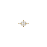 Golden Venus - 18K Gold Lab Diamond Threadless/Threaded End - piercing-zone.com