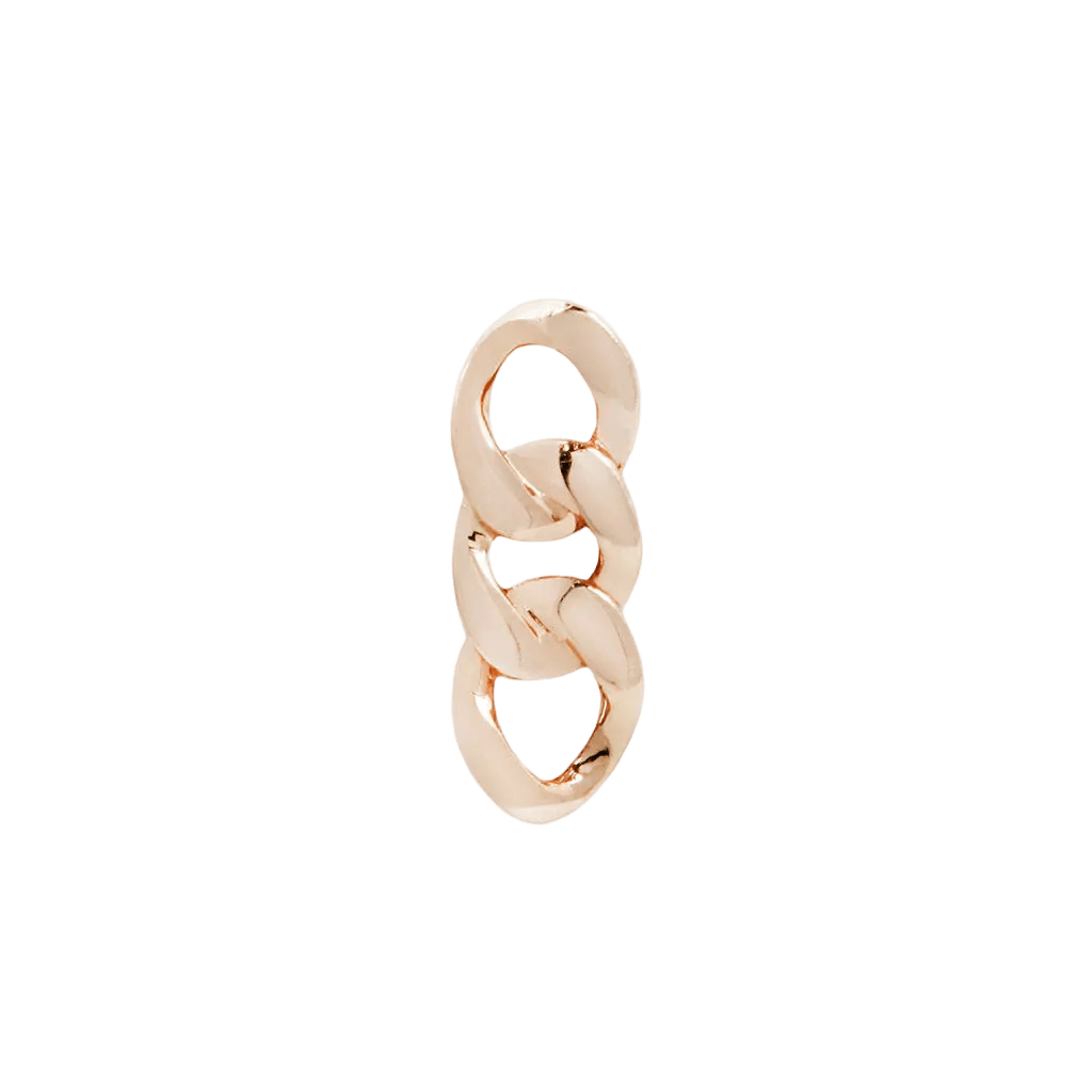 Goldlink Triple Link – 14K Gold Threadless End - piercing - zone.com