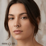 Good Times – Celestial CZ Cluster – 14K Gold Clicker Ring - piercing - zone.com