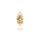 Gracie – Champagne & White CZ Duo – 14K Gold Threadless End - piercing - zone.com