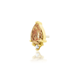 Gracie – Champagne & White CZ Duo – 14K Gold Threadless End - piercing - zone.com