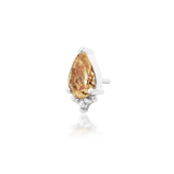 Gracie – Champagne & White CZ Duo – 14K Gold Threadless End - piercing - zone.com