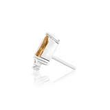 Gracie – Champagne & White CZ Duo – 14K Gold Threadless End - piercing - zone.com