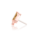Gracie – Champagne & White CZ Duo – 14K Gold Threadless End - piercing - zone.com
