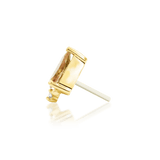 Gracie – Champagne & White CZ Duo – 14K Gold Threadless End - piercing - zone.com