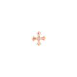 Greek Cross with Gem – 14K Gold Threadless/Threaded End - piercing - zone.com
