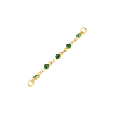 Green Garnet Chain – 18K Gold Gemstone Piercing Chain - piercing - zone.com