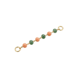 Green & Orange Sapphire Chain – 14K Gold Gemstone Piercing Chain - piercing-zone.com