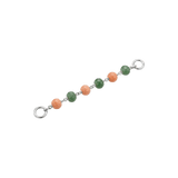 Green & Orange Sapphire Chain – 14K Gold Gemstone Piercing Chain - piercing-zone.com