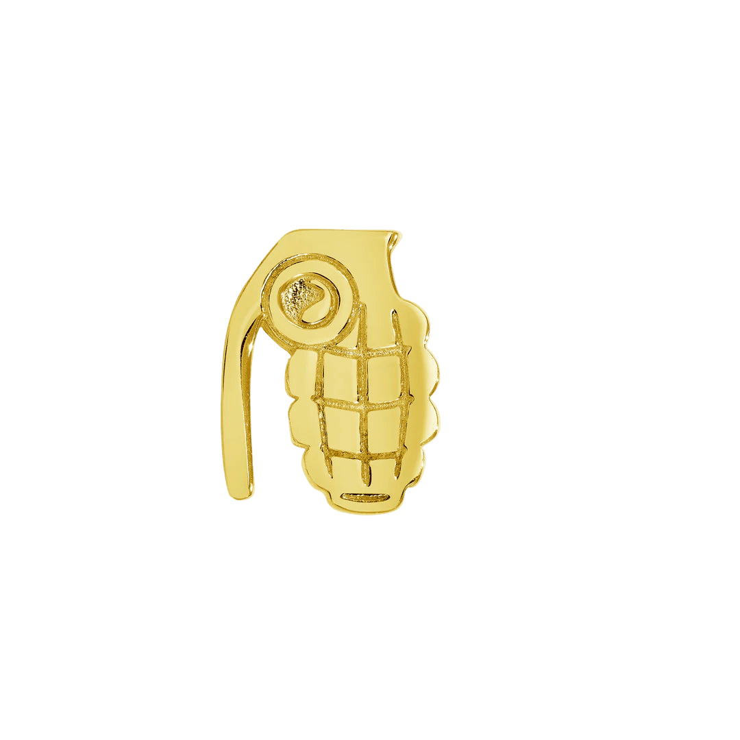 Grenade – 14K Gold Threadless End - piercing - zone.com