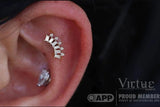 GSTQ - GENUINE DIAMOND + TOPAZ THREADLESS END piercing-zone.com