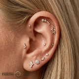 Haley - 14K Gold Gem Threadless End - piercing - zone.com