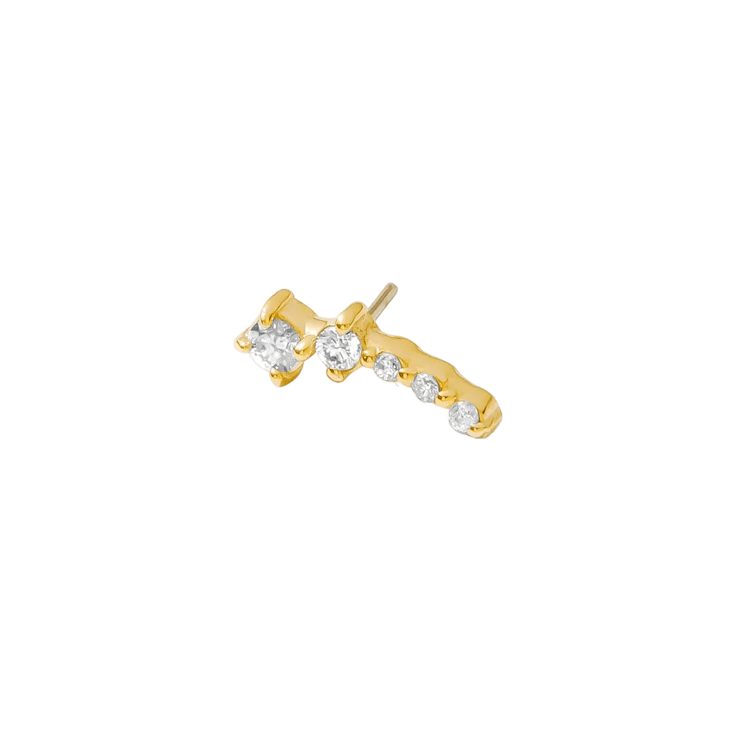 Haley - 14K Gold Gem Threadless End - piercing - zone.com
