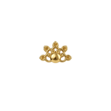 Half Lattice - 18K Gold Threadless End - piercing-zone.com