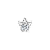Half Star With Bezel – 14K Gold Threadless/Threaded End