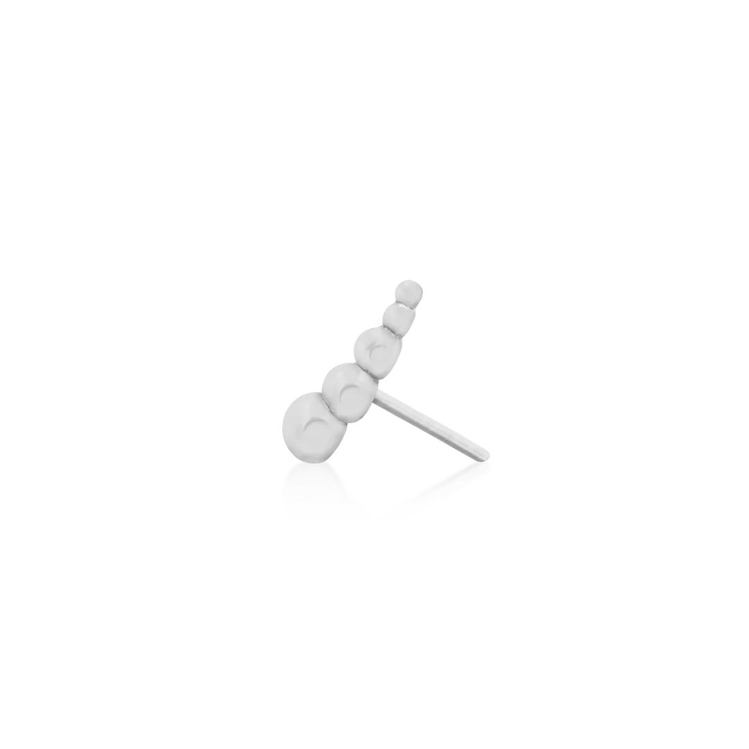 Half Triumph – 14K Gold Beaded Arc Threadless End - piercing - zone.com