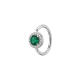 Halo - 14K Gold Multi - Stone Fixed Bead Ring - piercing - zone.com