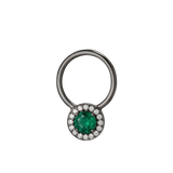 Halo - 14K Gold Multi-Stone Fixed Bead Ring