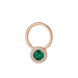 Halo - 14K Gold Multi-Stone Fixed Bead Ring