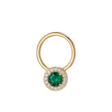 Halo - 14K Gold Multi-Stone Fixed Bead Ring