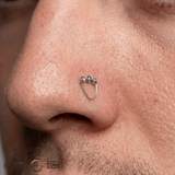 Halston – Reverse Set Grey Diamond – 14K Gold Threadless End - piercing - zone.com