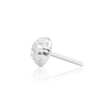 Hammered Dome – Textured 3D Disk – 14K Gold Threadless End - piercing - zone.com