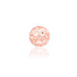 Hammered Dome – Textured 3D Disk – 14K Gold Threadless End - piercing - zone.com