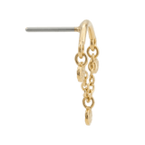 Hammered Helix – 14K Gold Threadless/Threaded End - piercing - zone.com