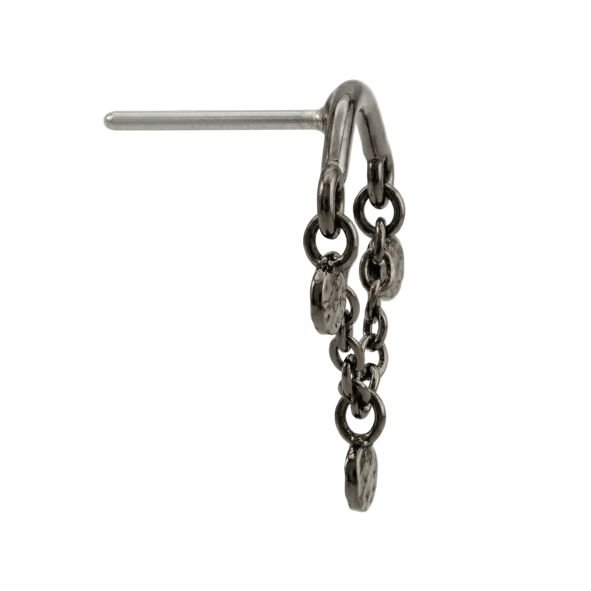 Hammered Helix – 14K Gold Threadless/Threaded End - piercing - zone.com