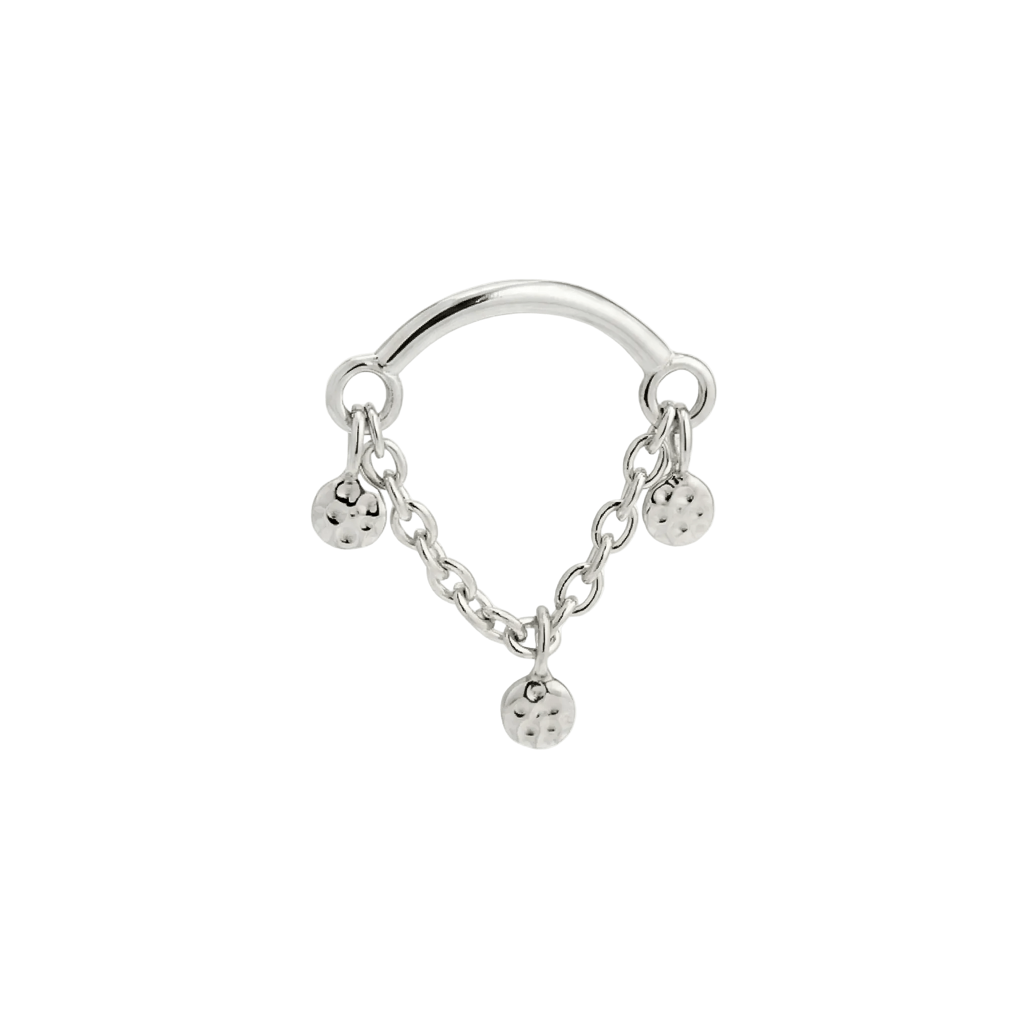 Hammered Helix – 14K Gold Threadless/Threaded End - piercing - zone.com