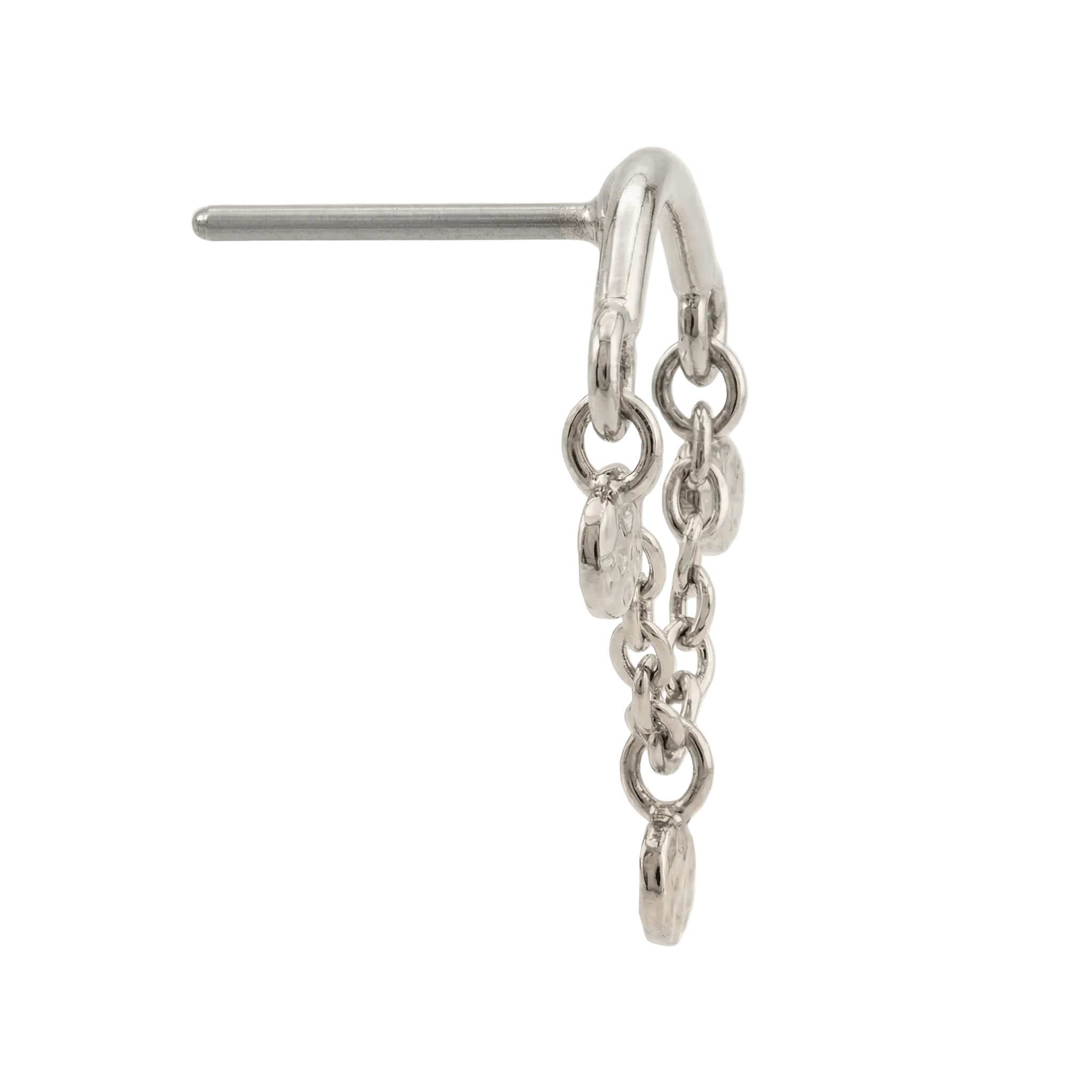 Hammered Helix – 14K Gold Threadless/Threaded End - piercing - zone.com