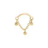 Hammered Helix – 14K Gold Threadless/Threaded End - piercing - zone.com