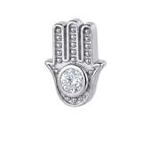 Hamsa - 14K Gold Stone Threadless/Threaded End